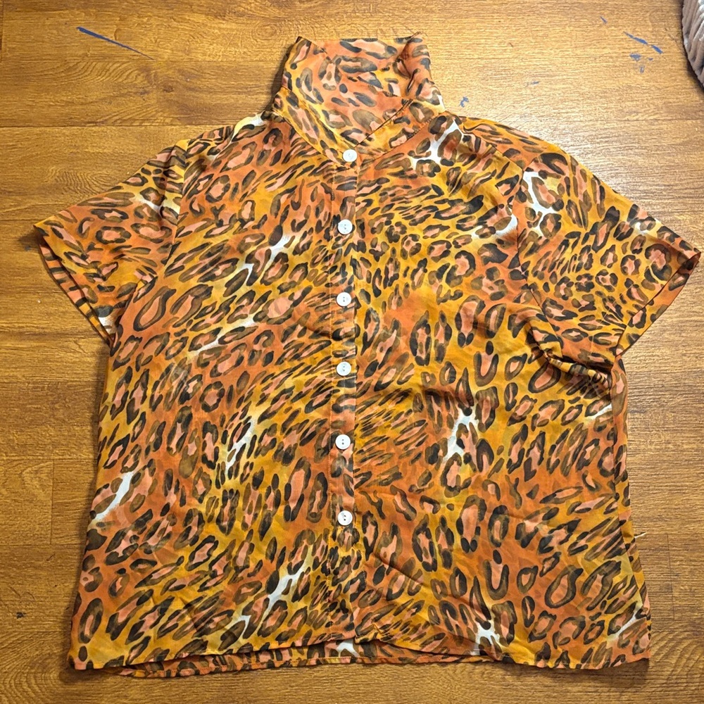 Leopard Print Men's Shirt